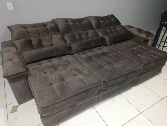 Sofá retrátil reclinável pronta entrega 2,90cm lindo