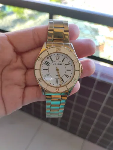 Relógio Lince Feminino Dourado