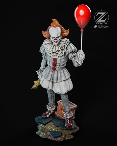 Pennywise (IT: A Coisa) | Estátua em resina hiper-realista | Peça exclusiva.