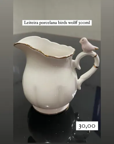 Leiteira porcelana birds wolff 300ml