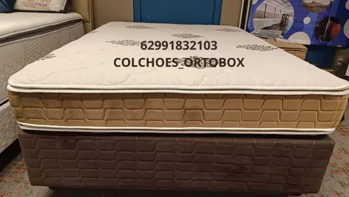 Base e colchão casal todo na espuma D65 suporte de pso 150 kilos de cada lado