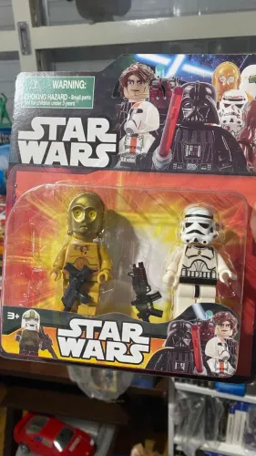 Bonecos Star Wars Lacrados 8cm Storm troper e C3po