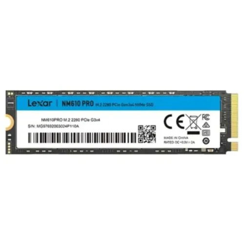 SSD 1TB Lexar NM610 Pro, M.2 2280 NVMe, PCIe Gen3x4, L3300MB/s e G2600MB/s