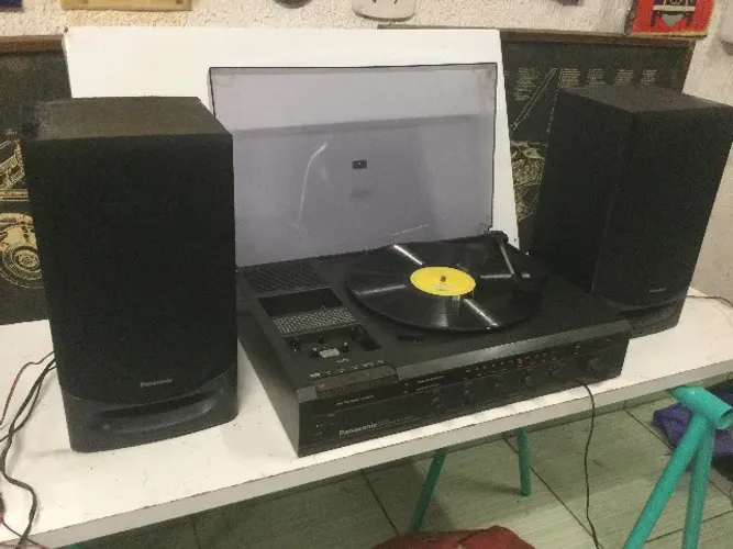 aparelho de som 3x1 toca disco panasonic