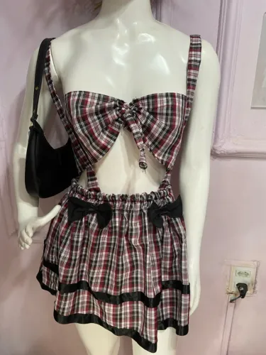 Conjunto Xadrez Bow Tie - Estilo Único!