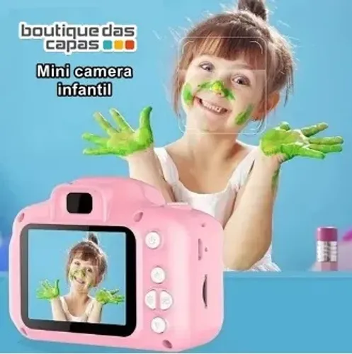CÂMERA DIGITAL INFANTIL OBERON OR-CF1004 RECARREGAVEL ENTRADA CARTAO MEMORIA JOGUINHOS