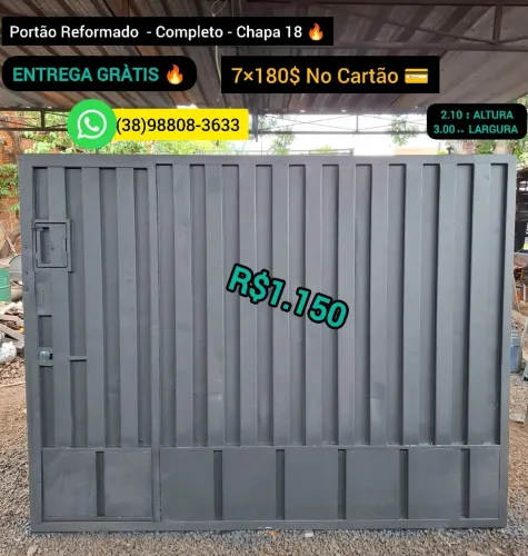 Portão Reformado Chapa 18 Completo ?