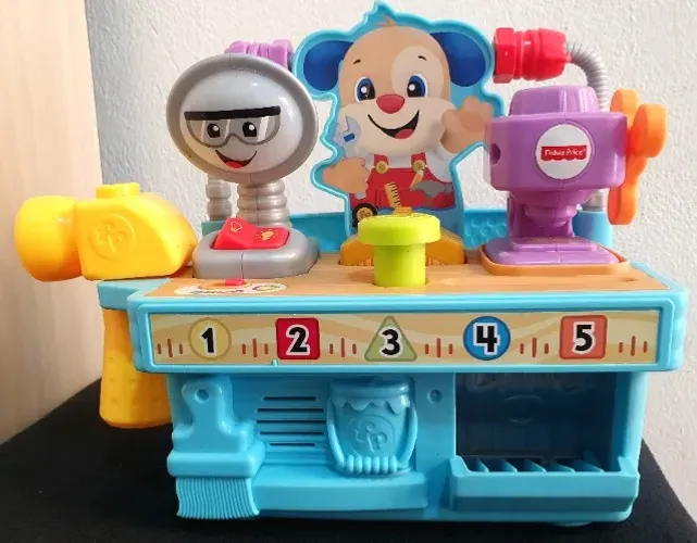 Caixa Ferramentas do Cachorrinho Fisher Price Semi Novo