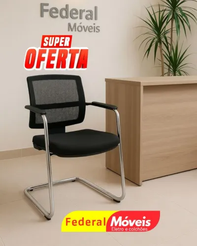 Cadeira Fixa Cromada Executiva - Qualidade e estilo em um só produto!