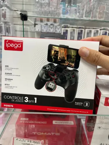 Controle Ipega 3 em 1 para Android/iOS/PC