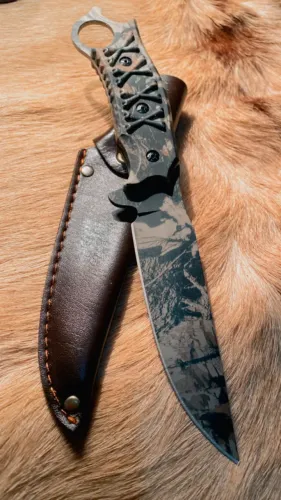 Faca Tática Camuflada luatek