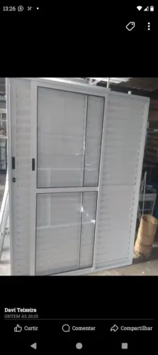 Porta de correr de vidro e alumínio 210x150 largura direto da fábrica 