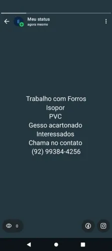 Trabalho com forro de isopor 