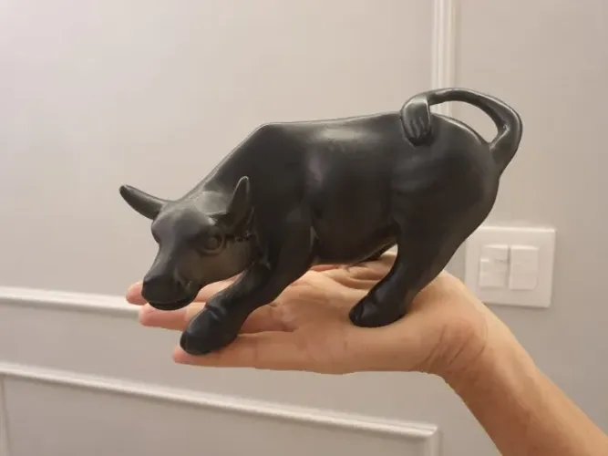 Estatueta Touro de Wall Street - Preto