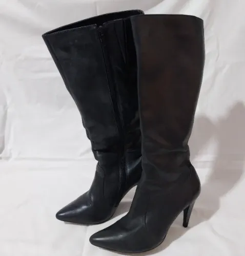 Bota Marca Via Uno Couro Legítimo Faço Troca