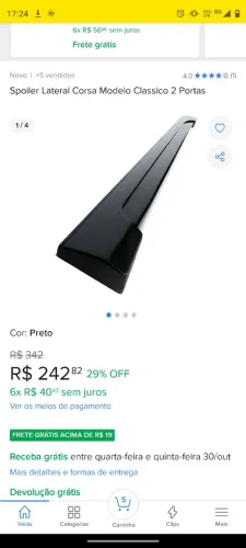 Spoiler lateral corsa 