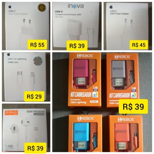 Carregador de iPhone vários modelos
