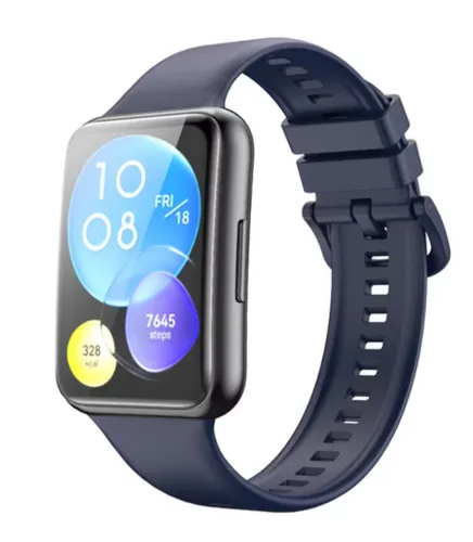 Pulseira De Silicone para Huawei Watch Fit 2 3 4 Pro - COR AZUL ESCURO