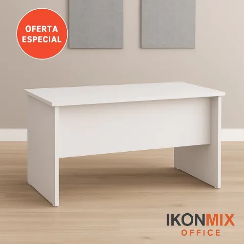Mesa de Escritório 1.50x0.60 IkonMixOffice BRANCA - Design Moderno
