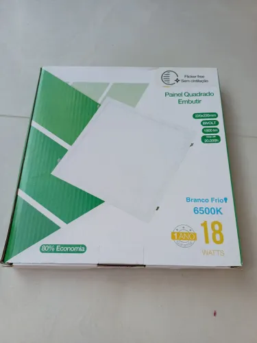 Painel Quadrado Embutir LED 18W 6500K Branco Frio