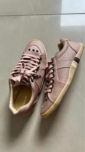 Tênis Osklen feminino Riva Lona Metallic - Rosa