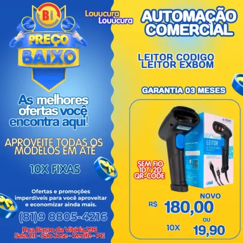 Leitor de Código de Barras e QR Code com Leitura Direto na Tela em Monitor Tablet Celular 