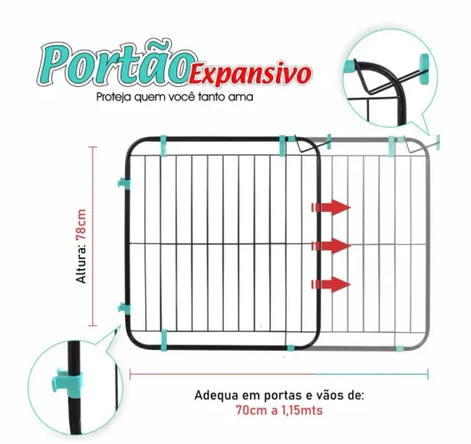 Grade de proteção / portãozinho de segurança novo 