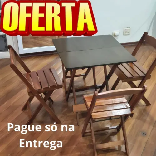 Mesas/cadeiras/bistrôs/dobráveis/madeira maciça/loja de fábrica/pagamento só na entrega 