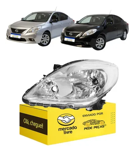 Farol Nissan Versa 2011 2012 2013 2014 S Sl S Novo L.e Esquerdo/motorista