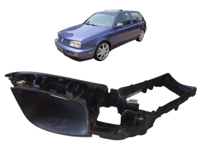 Puxador Porta Traseira Direita Volkswagen Golf 1995 A 2000 - Preto Traseira