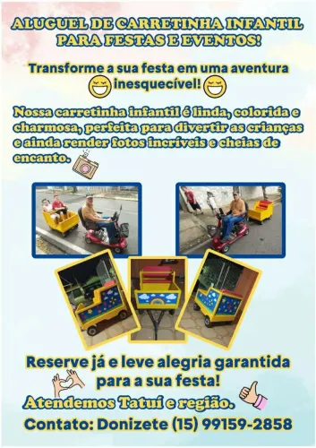 Passeio incrível com carretinha infantil diversão garantido