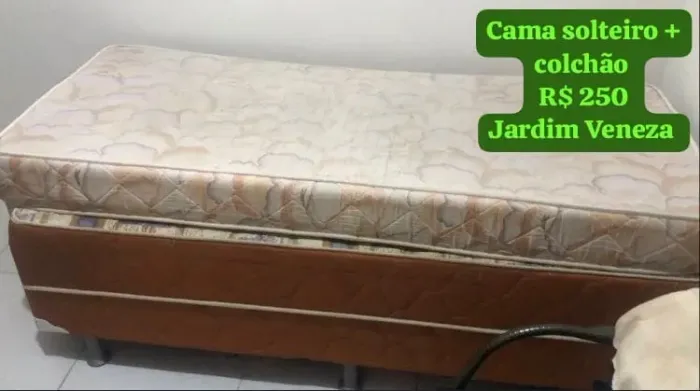 Cama box solteiro + Colchão