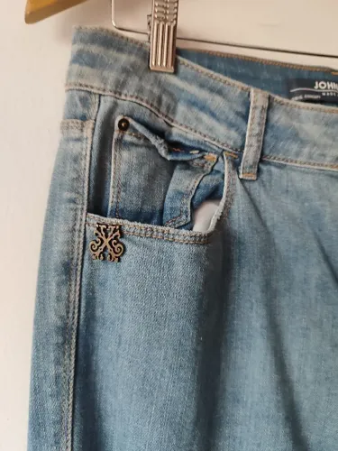 Calça jeans John John flare feminina