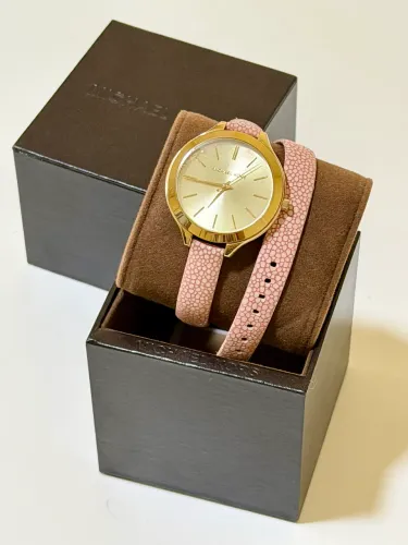 relógio Michael Kors Couro Rosa