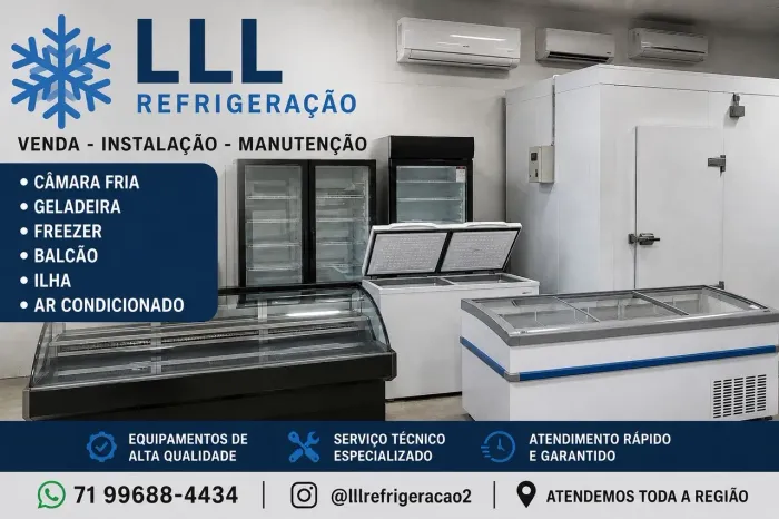 Venda e montagem de câmara fria , instalação e manutenção em ar condicionado, geladeiras