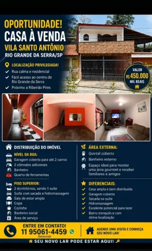 Excelente oportunidade, casa a venda em Rio grande da Serra próxima a estação, escolas etc