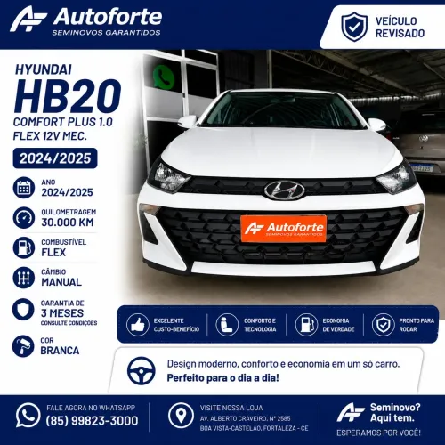 Hyundai HB20 Comfort Plus 1.0 Flex 12V Mec. 2025