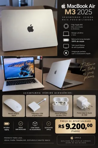 MacBook Pro air m3 2025 OPORTUNIDADE