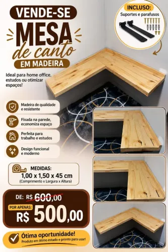 Mesa de canto (em L)