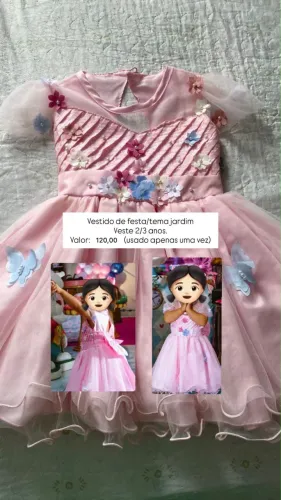 Vestido de festa infantil jardim encantado