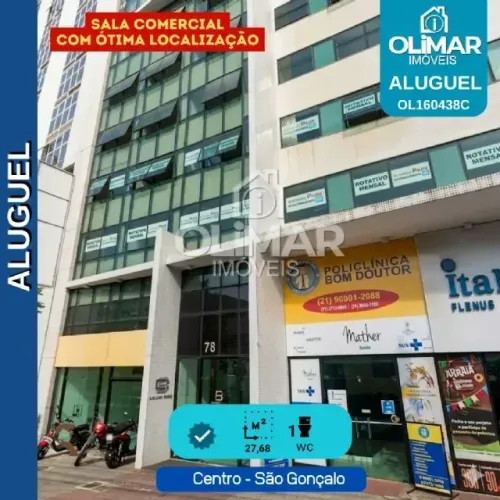 Escritório para aluguel tem 26 metros quadrados com 1 quarto em Centro - São Gonçalo - RJ