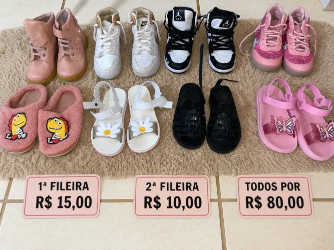 Tênis e sandália infantil