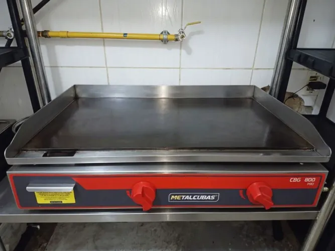 Chapa a gás Metalcubas 80cm