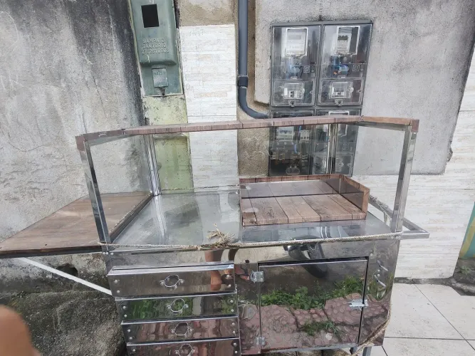 Carrinho  com 2 boca de fogão 