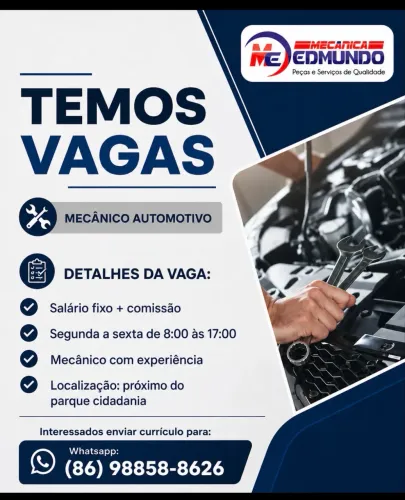 Vaga para mecânico automotivo