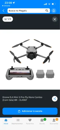 Drone DJI Mini 5 Pro Fly More Combo 4K + Controle DJI RC 2 
