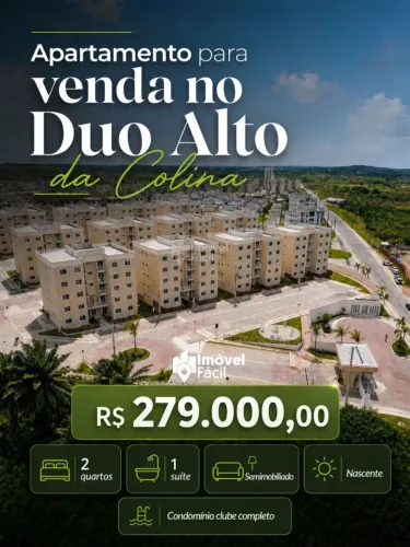 Apartamento com 2 dormitórios à venda, 60 m² por R$ 279.000 - Bairro Novo - Camaçari/BA