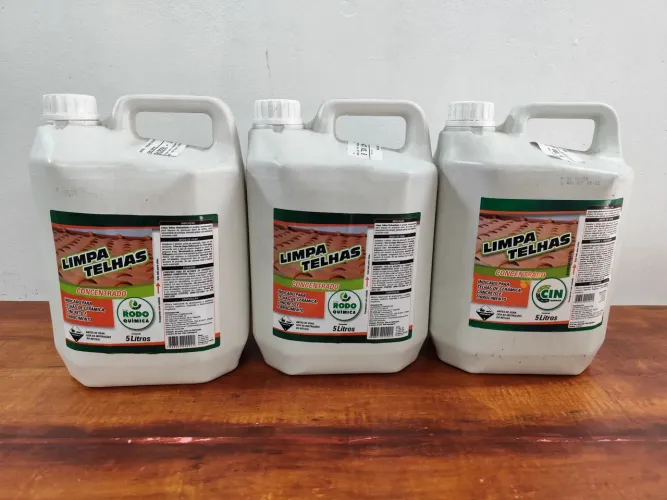 Limpa telhas telhado rodoquimica 5 litros kit com 3 promoção atacado 