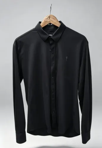 Camisa Zip Off poliamida, Preta, Manga longa, Tam. M