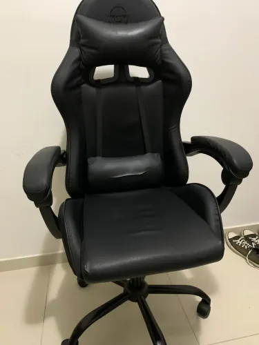 Cadeira Gamer TGT Heron Black Edition - Com Almofadas (Regulagem de Altura)